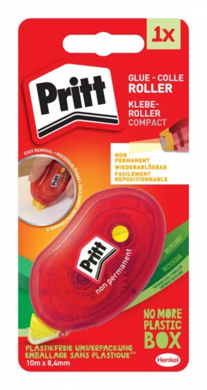 Klej w taśmie PRITT NON-PERMANENT, 8,4mm x 10m, blister