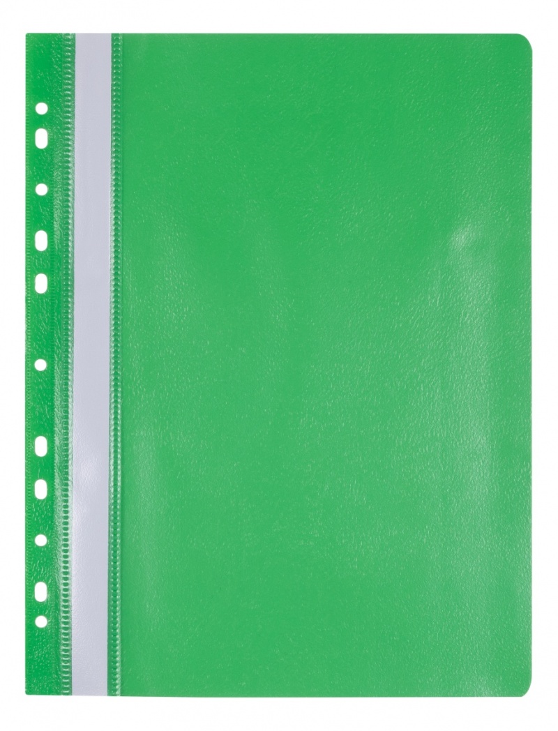 Skoroszyt OFFICE PRODUCTS, PP, A4, miękki, 100/170mikr., wpinany, zielony