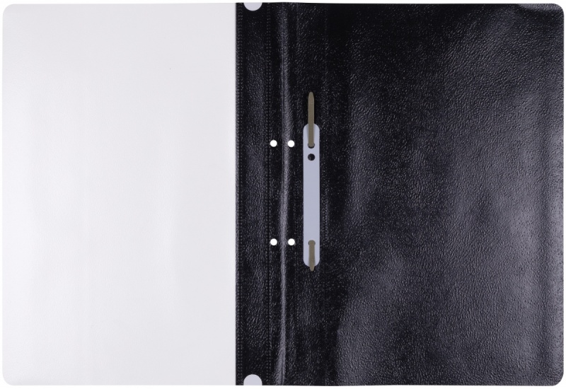 Skoroszyt OFFICE PRODUCTS, PP, A4, 2 otwory, 100/170mikr., wpinany, czarny - obrazek 2