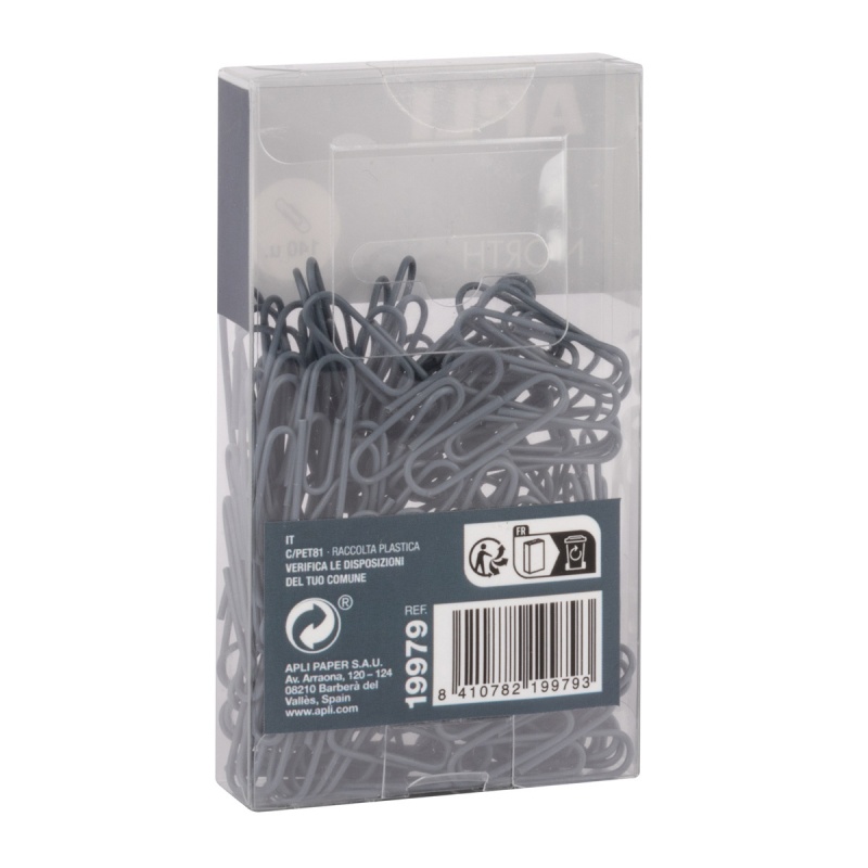 Spinacze okrągłe APLI Up North, 28mm, 140szt., pudełko z zawieszką, niebieskie - obrazek 2