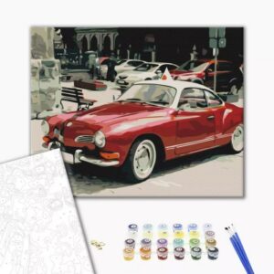 Malowanie po numerach BRUSHME, 40x50 cm, retro na drogach miasta, 1 szt., w pudełku