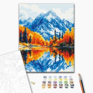 Malowanie po numerach BRUSHME, 40x50 cm, jesień w górach, 1 szt., w pudełku