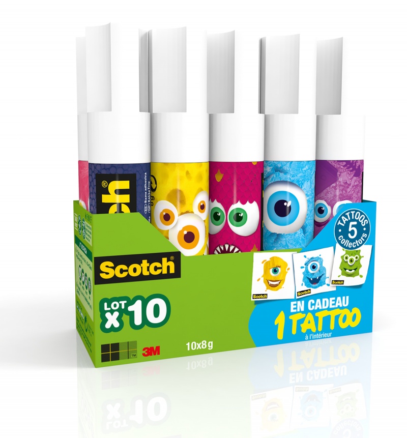 Klej w sztyfcie SCOTCH Monster, 10x8g
