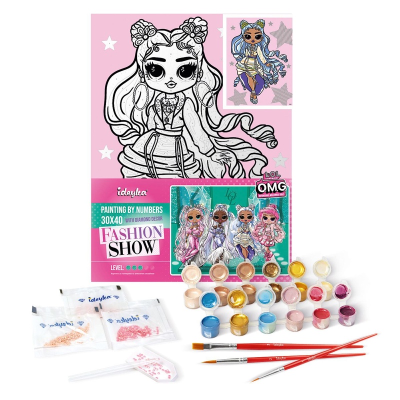 Malowanie po numerach IDEYKA, 30x40cm, L.O.L. Surprise! Fashion Missy, 1 szt., w pudełku - obrazek 2
