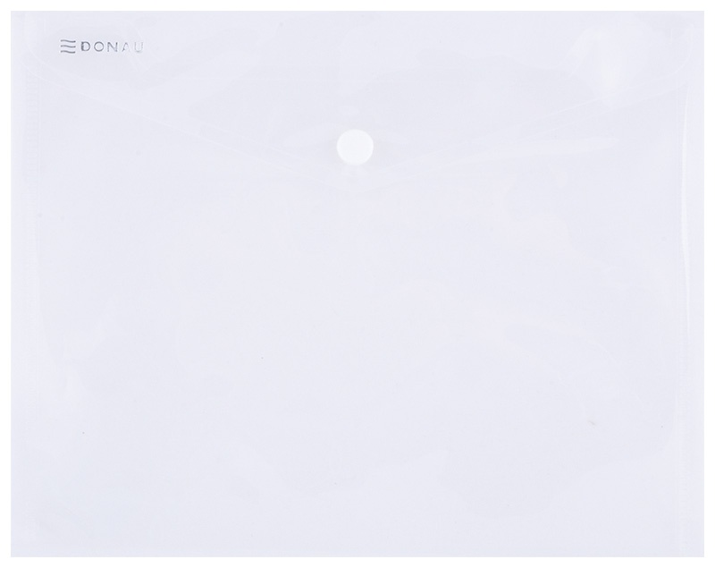 Teczka kopertowa DONAU zatrzask, PP, C5, 180mikr., transparentna