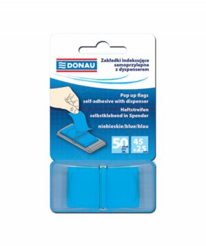 Zakładki indeksujące DONAU, PP, 25x45mm, 1x50 kart.