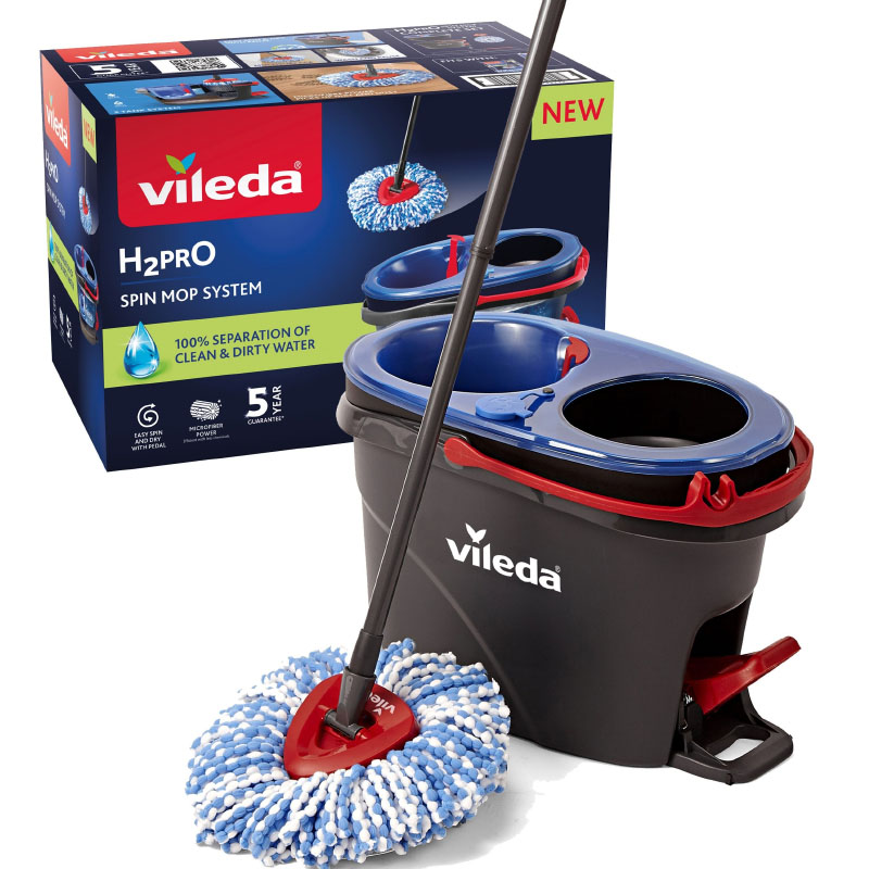 Vileda Mop obrotowy TURBO 254237 zestaw H2PRO