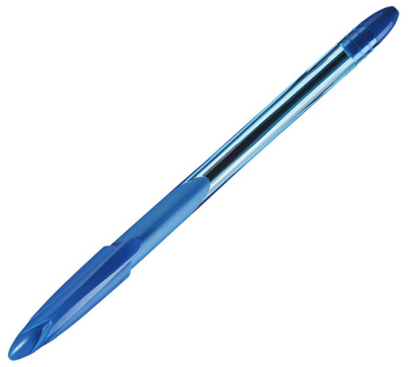 Długopis KEYROAD, 1,0mm, z miękkim uchwytem, pakowany na displayu, niebieski - obrazek 3