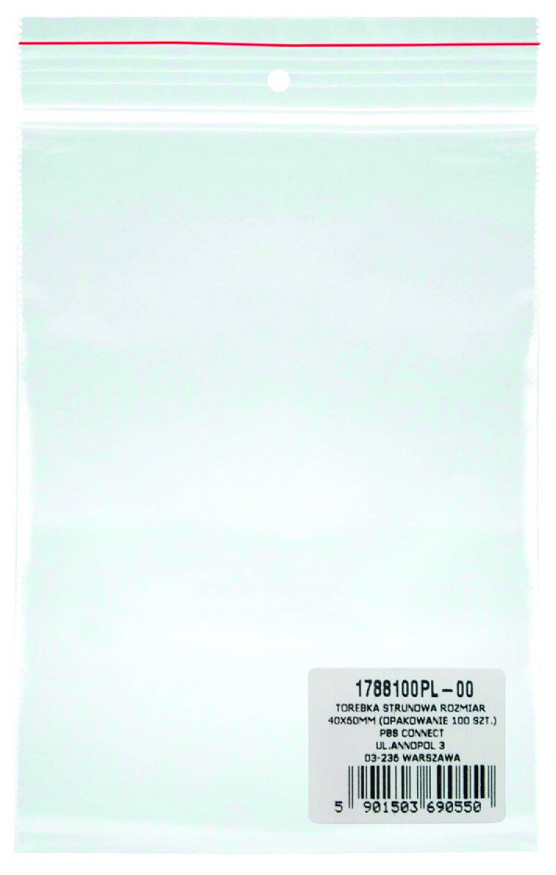 Torebka strunowa OFFICE PRODUCTS, LDPE, 550x550mm, 100szt., transparentna