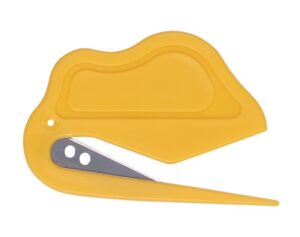 Nóż bezpieczny DONAU SAFETY DS-NWO3, niewymienne ostrze, zawieszka, żółty