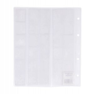 Arkusze do kolekcjonowania monet, 130 mikr., transparentne