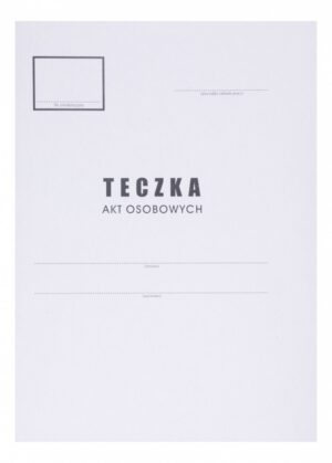 Teczka do akt osobowych OFFICE PRODUCTS, karton, A4, 300 gsm, biała