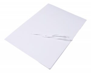 Teczka wiązana OFFICE PRODUCTS, karton, A4, 300gsm, 3-skrz., biała