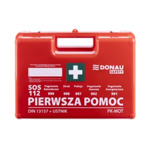 Apteczka DONAU SAFETY, plastikowa, K-10 +A, pomarańczowa