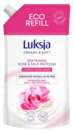 Kremowe mydło w płynie LUKSJA, róża, zapas 400ml