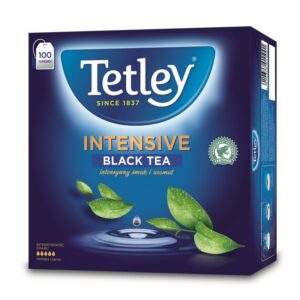 Herbata TETLEY Intensive Black, 100 torebek, z zawieszką
