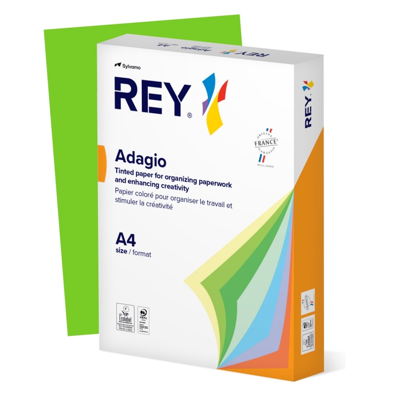 Papier ksero REY ADAGIO, A4, 80gsm, 52 ciemny zielony intense *RYADA080X433 R200 - obrazek 2