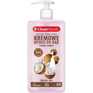Kremowe mydło w płynie CLEAN HANDS, kokosowe, 300 ml