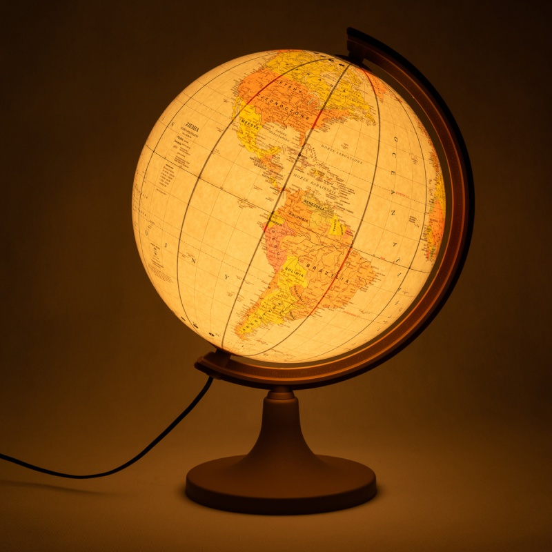 Globus polityczny GŁOWALA, podświetlany, plast. niska stopka, śr. 320mm, w pudełku - obrazek 3