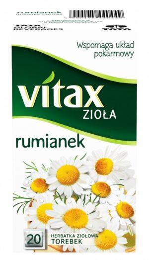Herbata VITAX, ziołowa, rumianek, 20 torebek