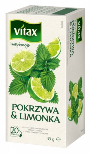 Herbata VITAX Inspiracje, pokrzywa i limonka, 20 torebek