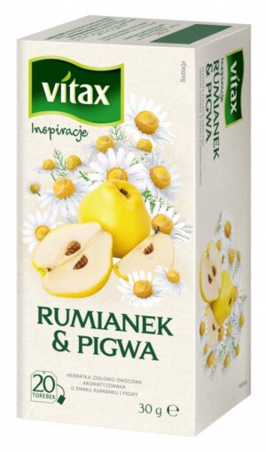 Herbata VITAX Inspiracje, rumianek i pigwa, 20 torebek