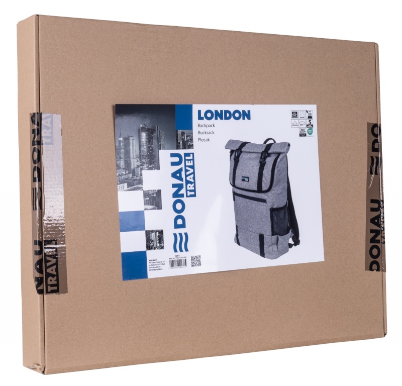 Plecak DONAU TRAVEL London, 15,6", 18l, szary - obrazek 10