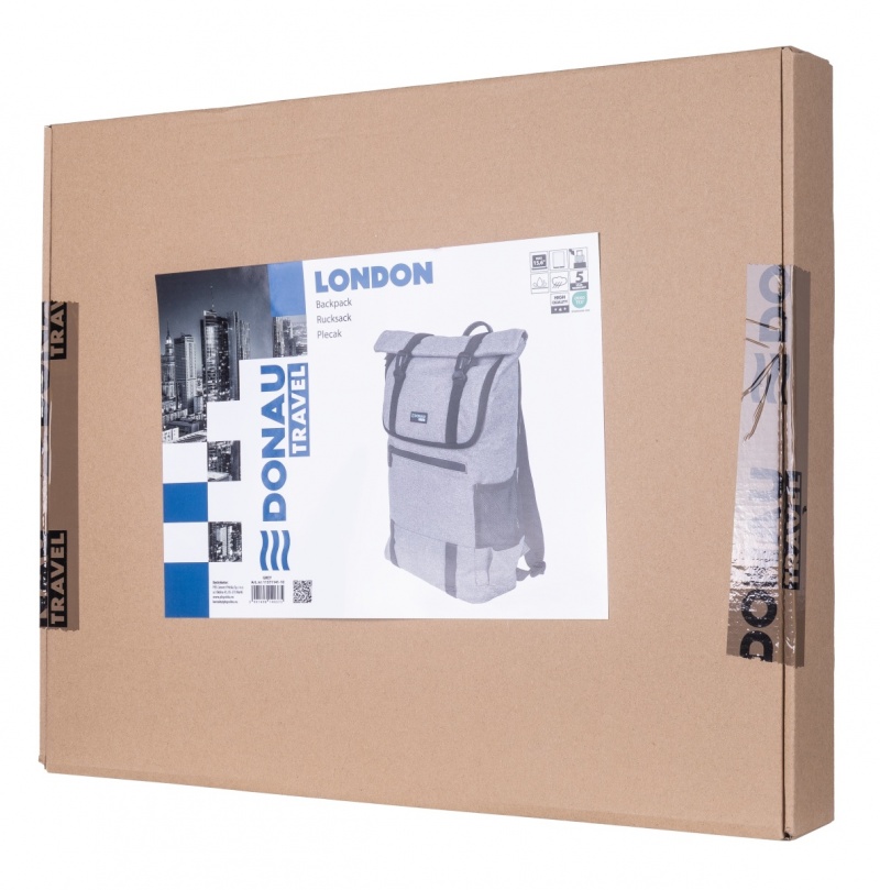 Plecak DONAU TRAVEL London, 15,6", 18l, szary - obrazek 11