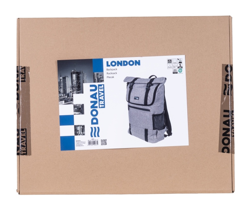 Plecak DONAU TRAVEL London, 15,6", 18l, szary - obrazek 9