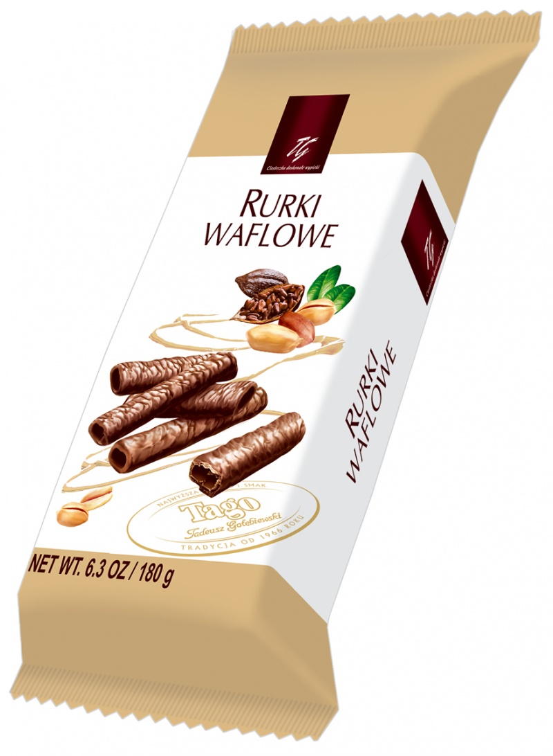 Rurka waflowa w czekoladzie mlecznej TAGO, 180g