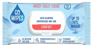 Papier toaletowy nawilżany GOWIPES Comfort, z klapką, 44 szt.