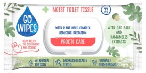 Papier toaletowy nawilżany GOWIPES Procto Care, z klapką, 44 szt.