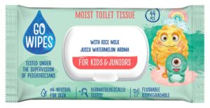 Papier toaletowy nawilżany GOWIPES, dla dzieci i młodzieży, z klapką, 44 szt.