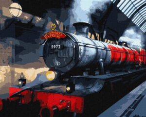 Malowanie po numerach IDEYKA, 40x50cm, metallic, Harry Potter: Expres do Hogwartu, 1 szt.