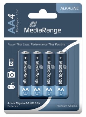 Baterie alkaliczne MEDIARANGE Premium Mignon AA, LR6, 1,5V, 4szt.