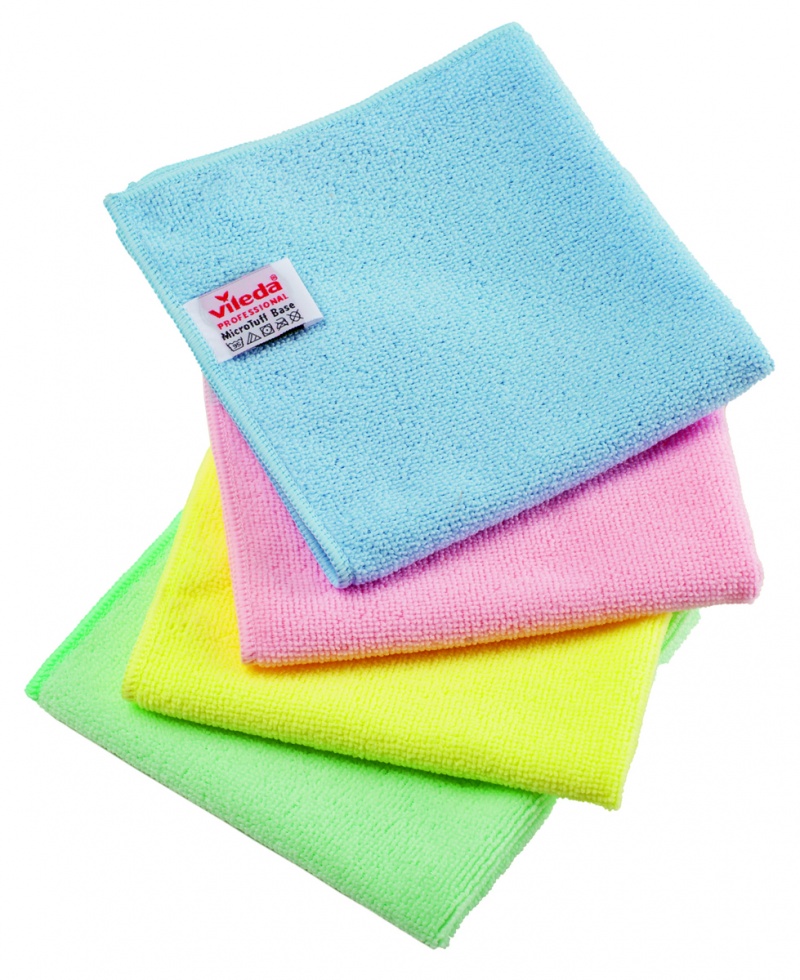 Ściereczka VILEDA PROFESSIONAL MicroTuff Base, 36 x 36 cm, żółta - obrazek 2