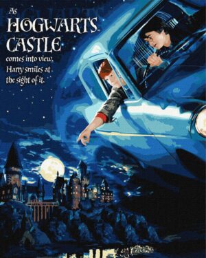 Malowanie po numerach IDEYKA, 40x50cm, metallic, Harry Potter: Lot samochodem, 1 szt.