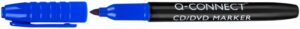 Marker do płyt CD/DVD Q-CONNECT, 1mm (linia), zawieszka, niebieski