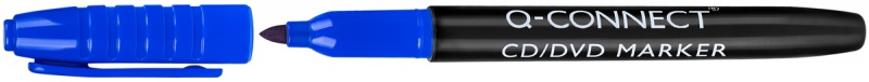 Marker do płyt CD/DVD Q-CONNECT, 1mm (linia), zawieszka, niebieski