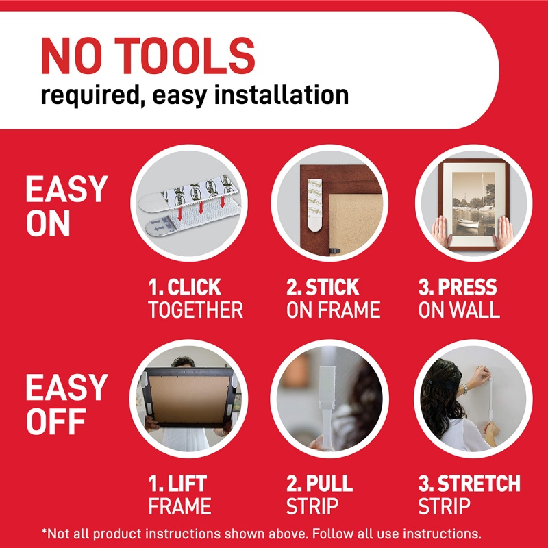 Rzepy COMMAND™ (17201), do wieszania obrazów, średnie, 4 komplety., białe - obrazek 5