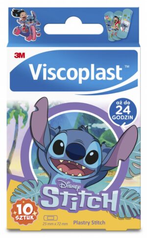 Plastry dziecięce VISCOPLAST-3M, Stitch, 72x25 mm, 10 szt., pudełko