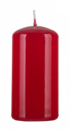 Świeca słupek DONAU HOME Standard Gloss, 50x100mm, czerwony