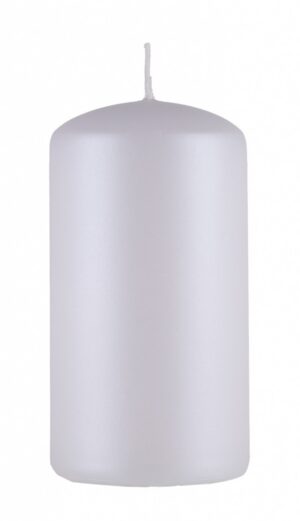 Świeca słupek DONAU HOME Standard Lakier, 60x115mm, biały metaliczny mat