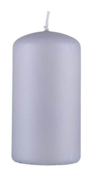 Świeca słupek DONAU HOME Standard Lakier, 60x115mm, jasny szary metaliczny mat