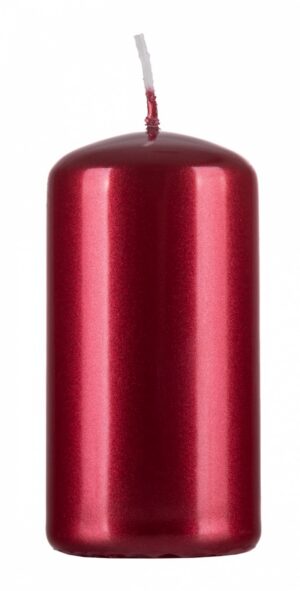 Świeca słupek DONAU HOME Standard Lakier, 50x100mm, 4 szt., czerwony metaliczny połysk