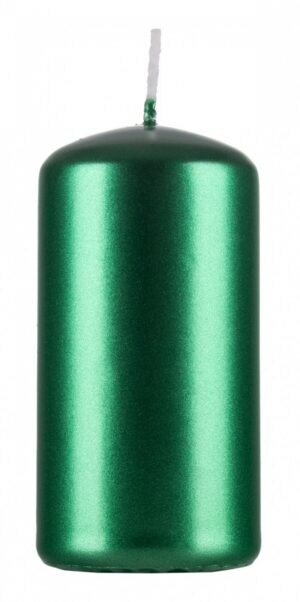 Świeca słupek DONAU HOME Standard Lakier, 50x100mm, 4 szt., zielony metaliczny połysk