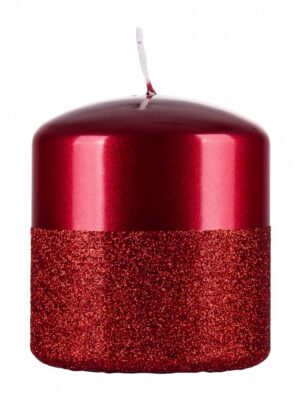 Świeca słupek DONAU HOME Onyx, 80x90mm, czerwony