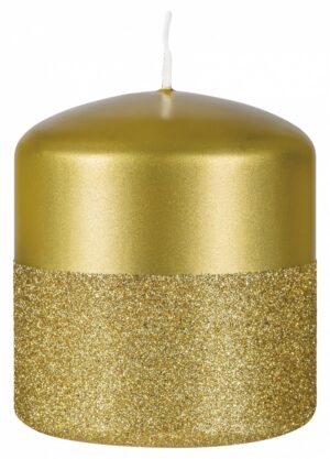 Świeca słupek DONAU HOME Onyx, 80x90mm, złoty
