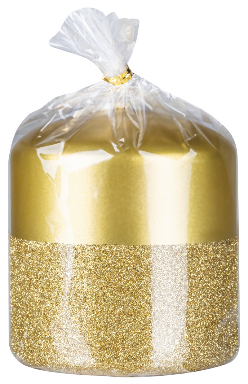 Świeca słupek DONAU HOME Onyx, 80x90mm, złoty - obrazek 2