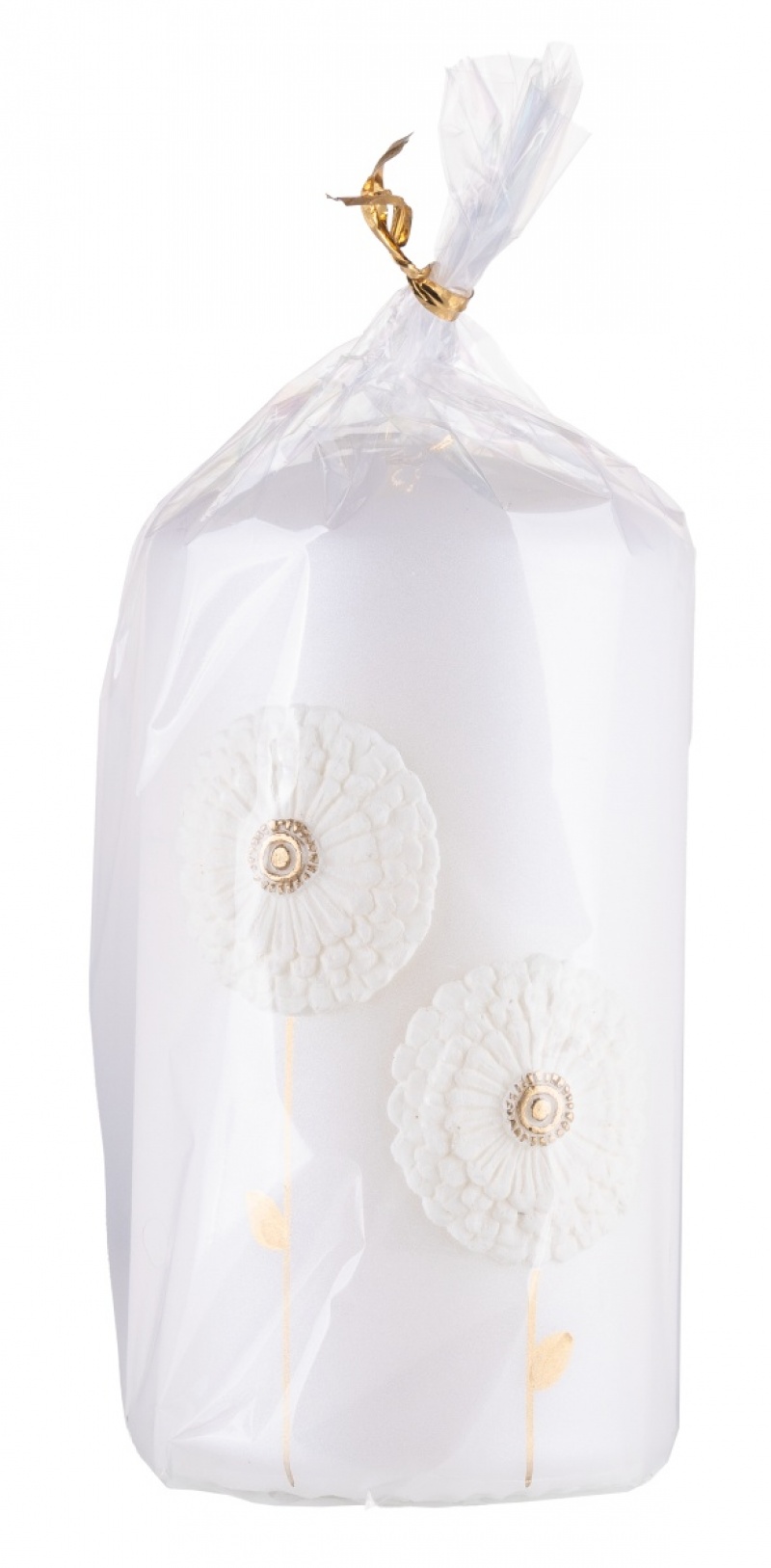 Świeca słupek DONAU HOME Dmuchawce, 70x130mm, biały - obrazek 2